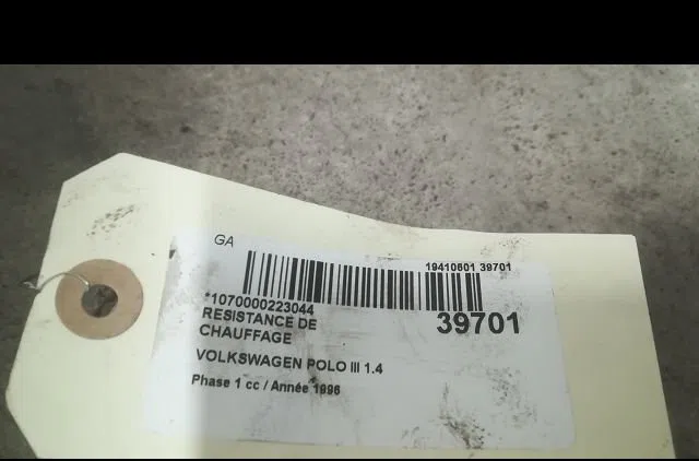 Resistance de chauffage Volkswagen POLO III (6N1) 60 1.4 (1995-1999) occasion