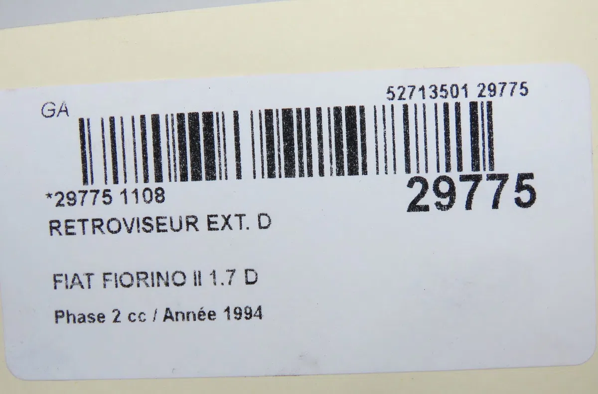 Retroviseur exterieur manuel droit FIAT FIORINO II 1994 occasion