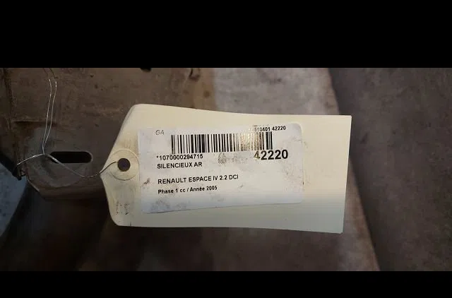 Silencieux arrière Renault ESPACE IV (JK0-1_) 2.2 dci (jk0h) (2002-2006) occasion