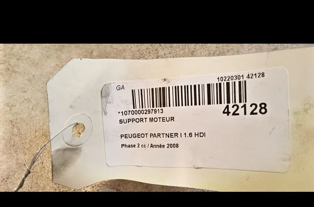 Support moteur Peugeot PARTNER Monospace (5_, G_) 1.6 hdi 90 (2005-2015) occasion