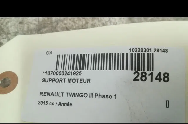 Support moteur RENAULT TWINGO III 2015 occasion