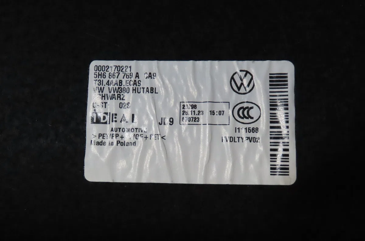 Tablette plage arrière Volkswagen GOLF VIII (CD1) 2.0 gti clubsport (2020) occasion
