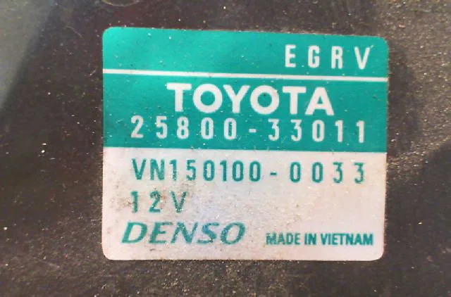 Vanne egr TOYOTA YARIS III Phase 2 06-2014 occasion