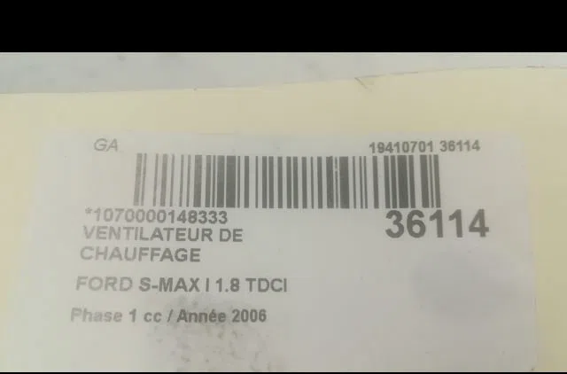 Ventilateur de chauffage Ford S-MAX (WA6) 1.8 tdci (2006-2014) occasion