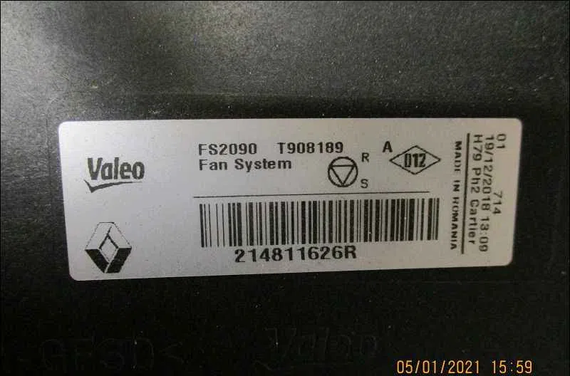 Ventilateur de refroidissement RENAULT CAPTUR I occasion
