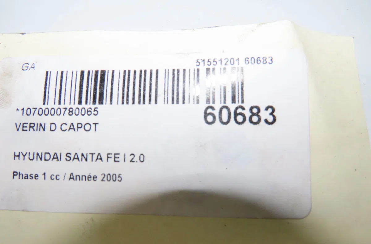 Verin d capot Hyundai SANTA FÉ I (SM) 2.0 crdi 4x4 (2003-2006) occasion