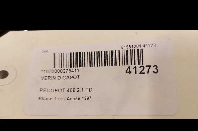 Verin d capot Peugeot 406 (8B) 2.1 td 12v (1996-2004) occasion