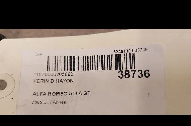 Verin droit hayon Alfa romeo GT (937_) 2.0 jts (937cxh1a, 937cxh11) (2003-2010) occasion