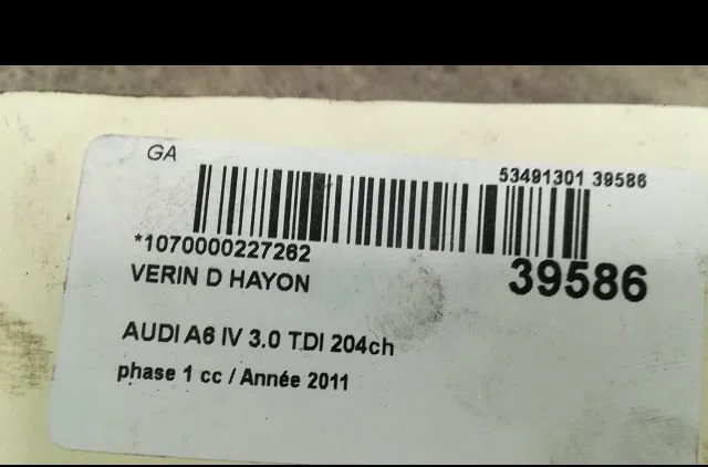 Verin droit hayon Audi A6 C7 Avant (4G5, 4GD) 3.0 tdi (2011-2018) occasion