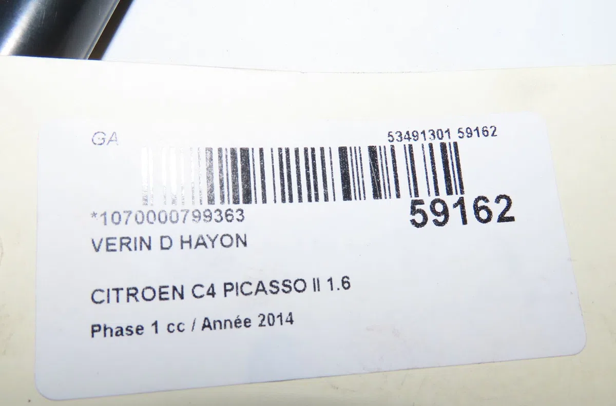 Verin droit hayon Citroen C4 PICASSO II 1.6 hdi - bluehdi 115 (2013) 5 portes occasion