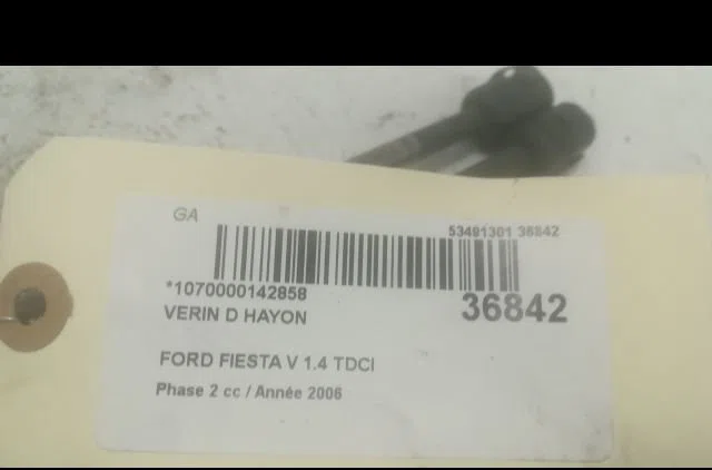 Verin droit hayon Ford FIESTA V (JH_, JD_) 1.4 tdci (2001-2008) 5 portes occasion