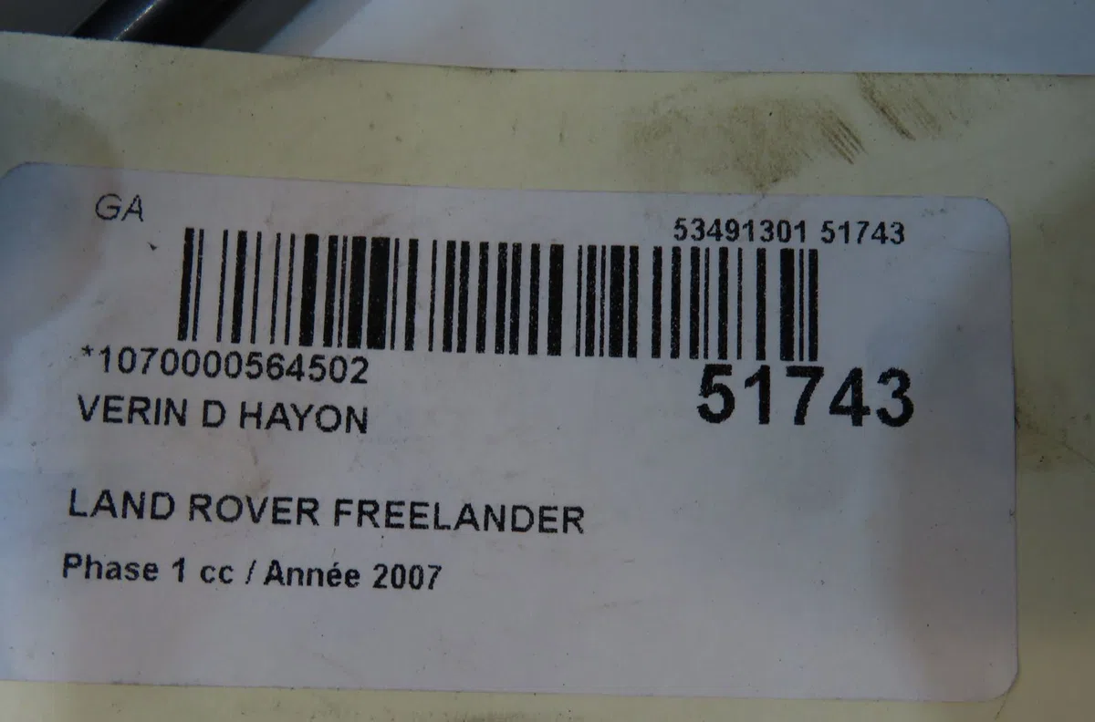 Verin droit hayon Land rover FREELANDER 2 (L359) 2.2 td4 4x4 (2006-2014) occasion