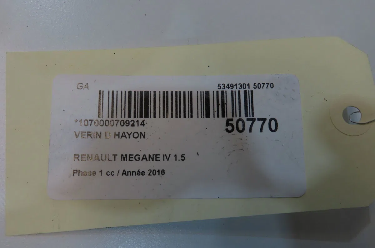 Verin droit hayon Renault MEGANE IV 3-5 portes (B9A-M-N_) 1.5 dci 110 (b9a3) (2015) occasion