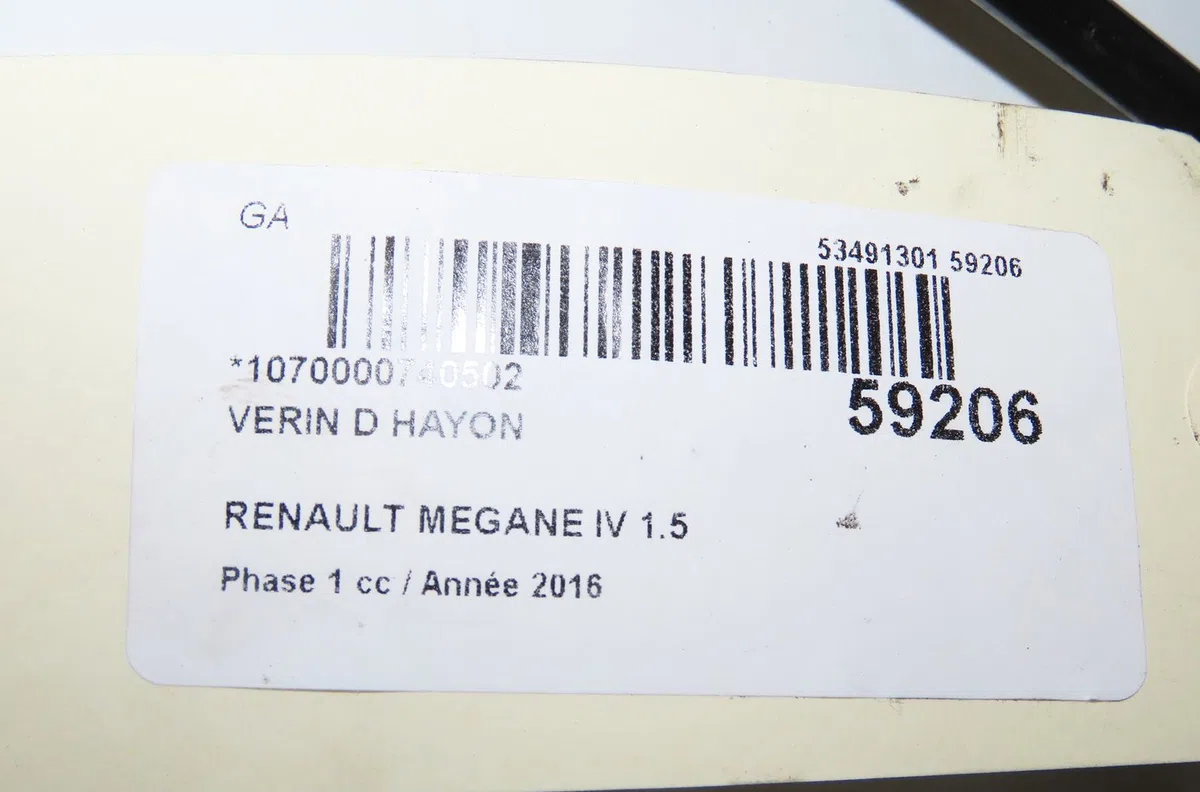 Verin droit hayon Renault MEGANE IV Estate (K9A-M-N_) 1.5 dci 110 (2016) occasion