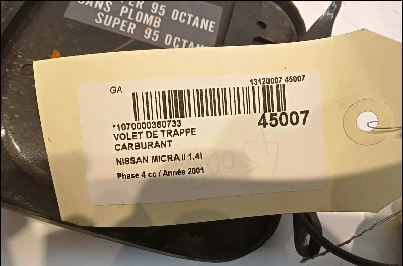 Volet de trappe carburant Nissan MICRA II (K11) 1.4 i 16v (2000-2003) occasion